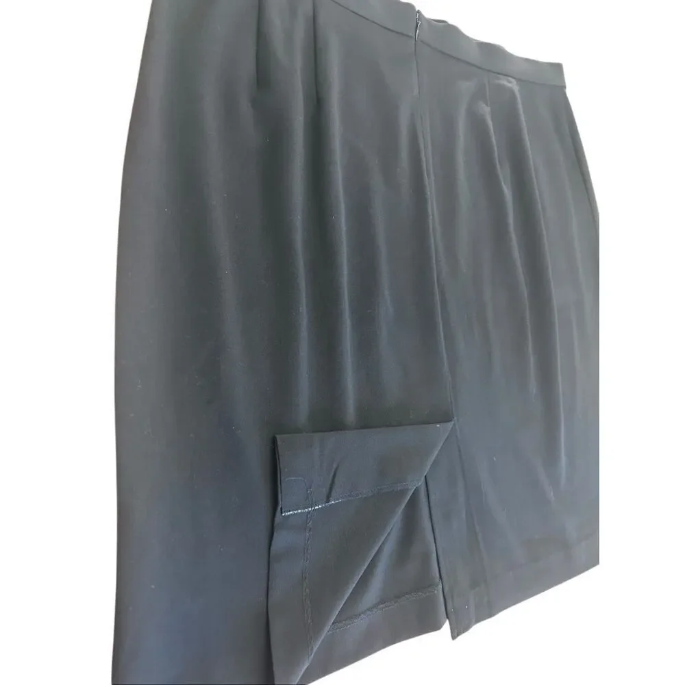 Sag Harbor Stretch Woman Black Pencil Skirt 18W Plus Size Career Work Style